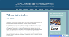 Desktop Screenshot of academyforeducationalstudies.org